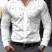 Mens Casual Breathable Shirt With An Irregular Pattern