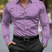 Mens Casual Breathable Shirt With An Irregular Pattern