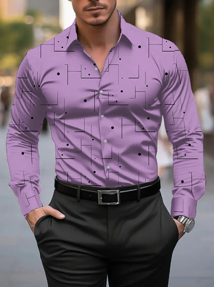 Mens Casual Breathable Shirt With An Irregular Pattern