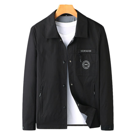 Mens Casual Lapel Top Wrinkle-free Mens Jacket