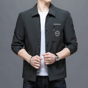 Mens Casual Lapel Top Wrinkle-free Mens Jacket