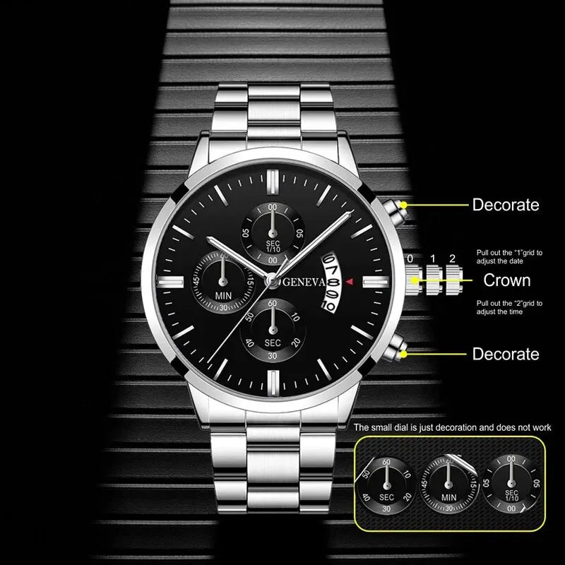 Fashion Men Luxury Calendar Quartz Wrist Watch