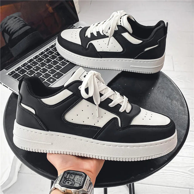 Men's Shoes Classic Black White Sneakers
