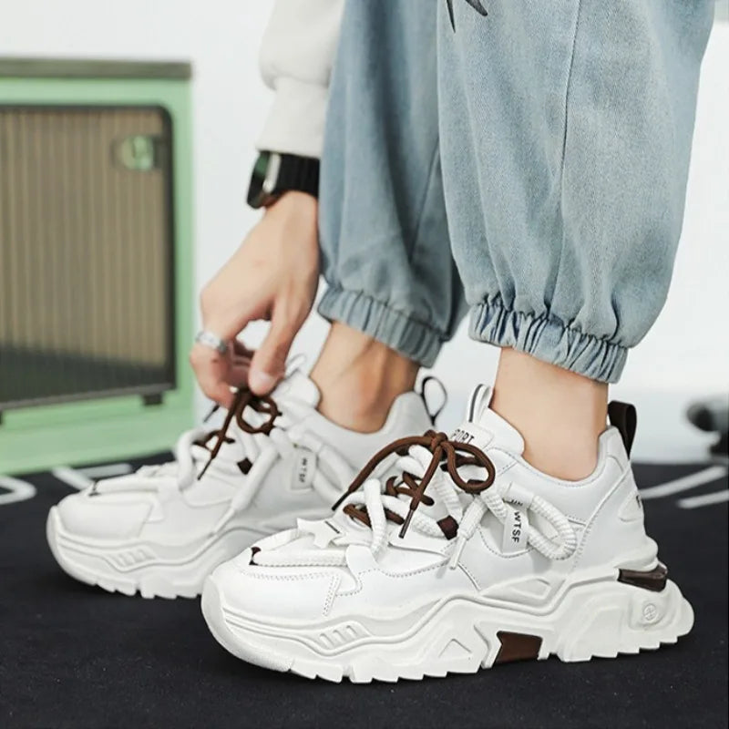 White Platform Sneakers Fashion Versatile Board