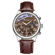 Simple Fashion Men's Pu Leather Strap Quartz Wristwatch