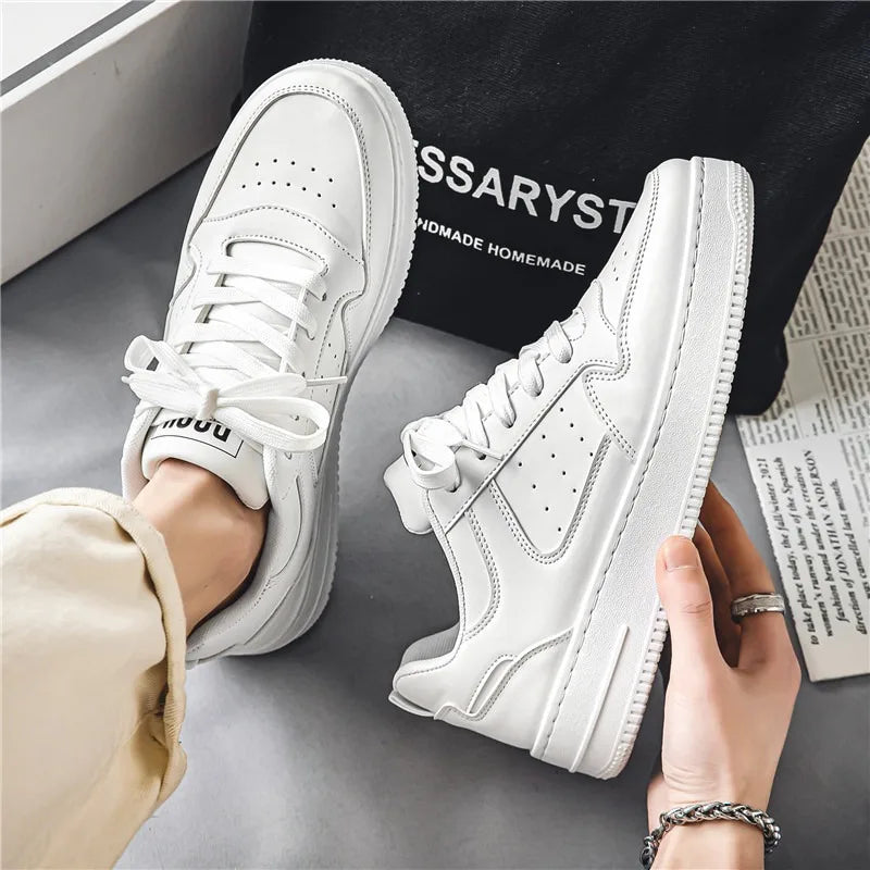 Men's Shoes Classic Black White Sneakers
