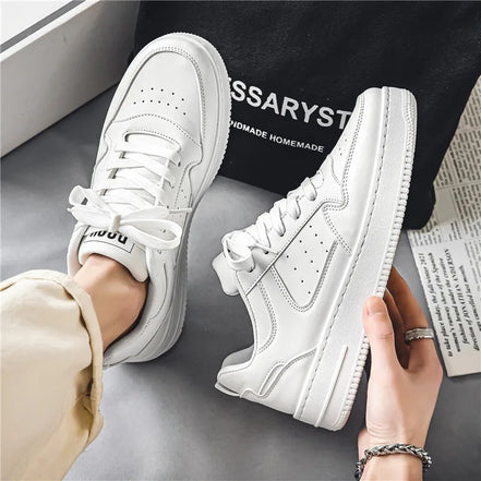 Men's Shoes Classic Black White Sneakers
